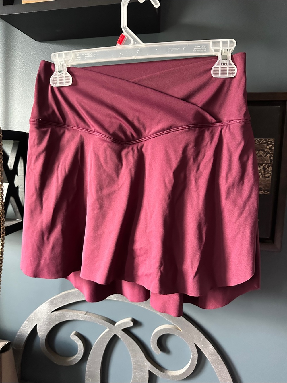 Women's Burgundy Athletic Skort